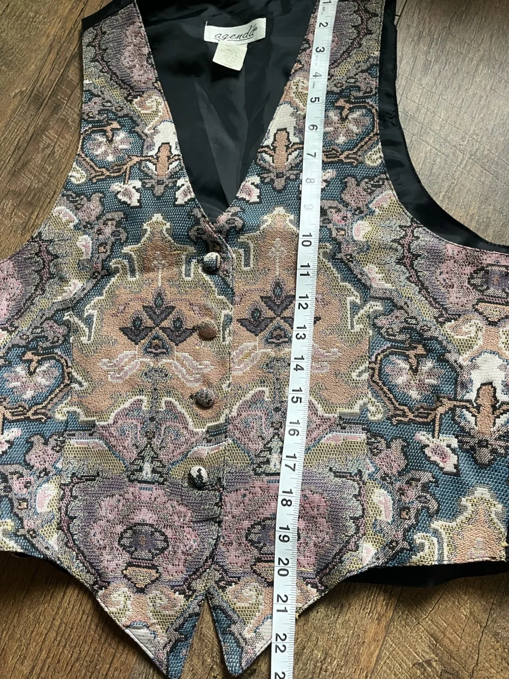 Agenda 90’s vintage tapestry‎ vest women’s size large